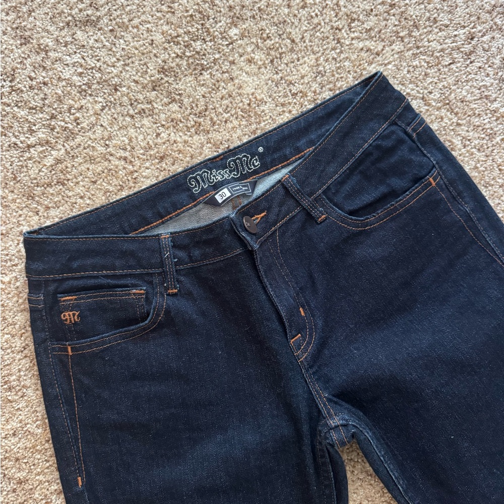 Miss Me Low Rise Skinny Dark Blue Jeans - Picture 3 of 6